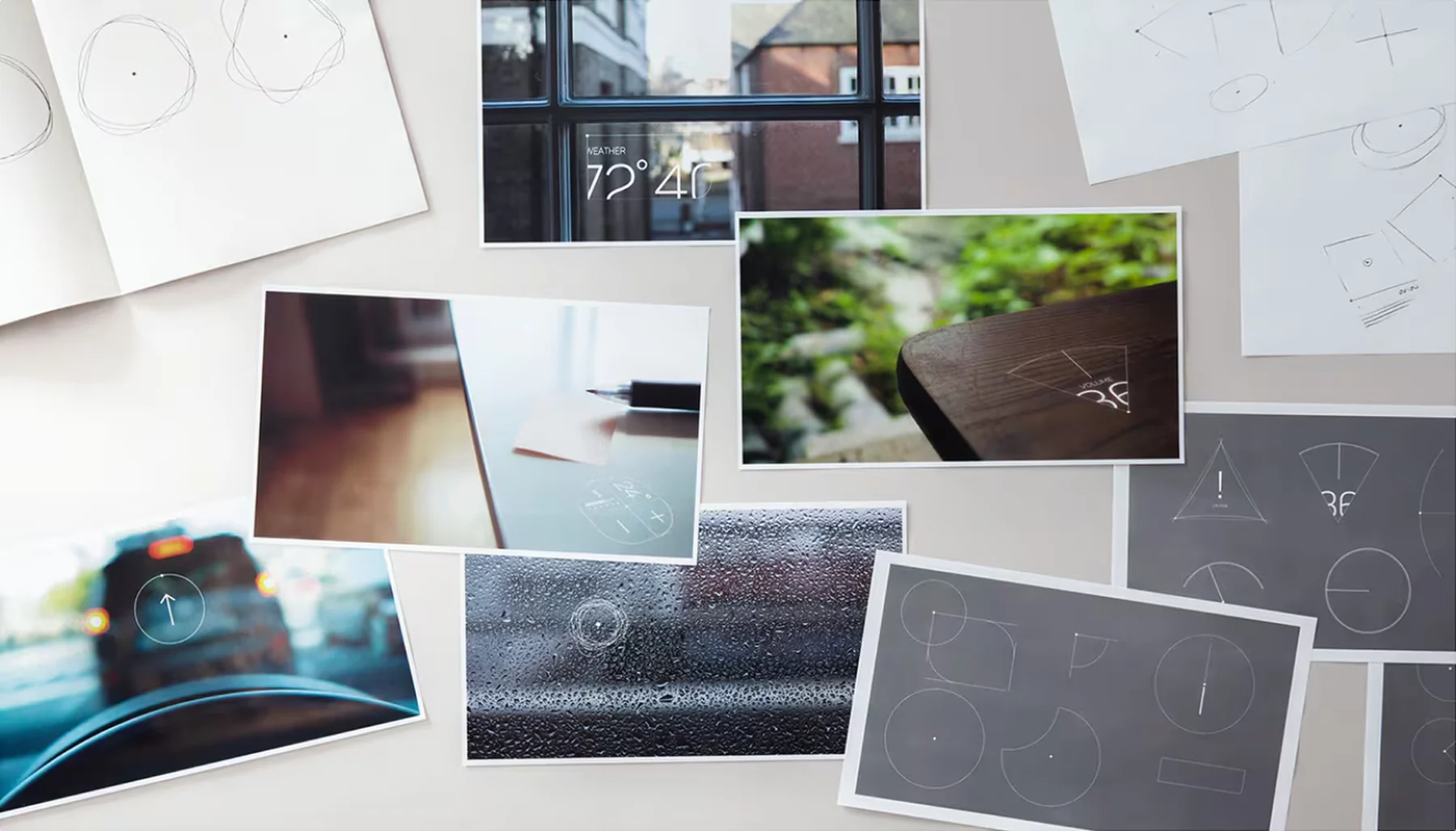 Exploration wall of projected surfaces and pencil studies